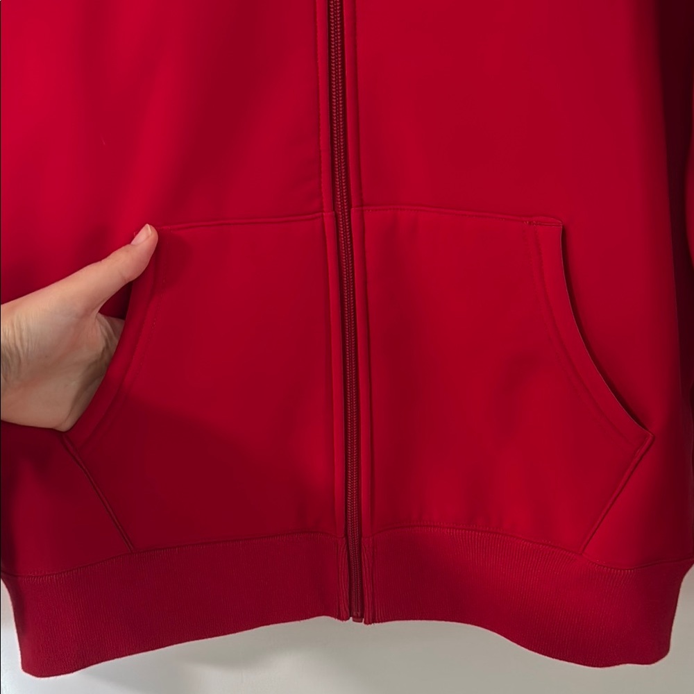 Supreme WINDSTOPPER Zip Up Hooded Sweatshirt - Red (Size Medium) - Picture 4 of 8
